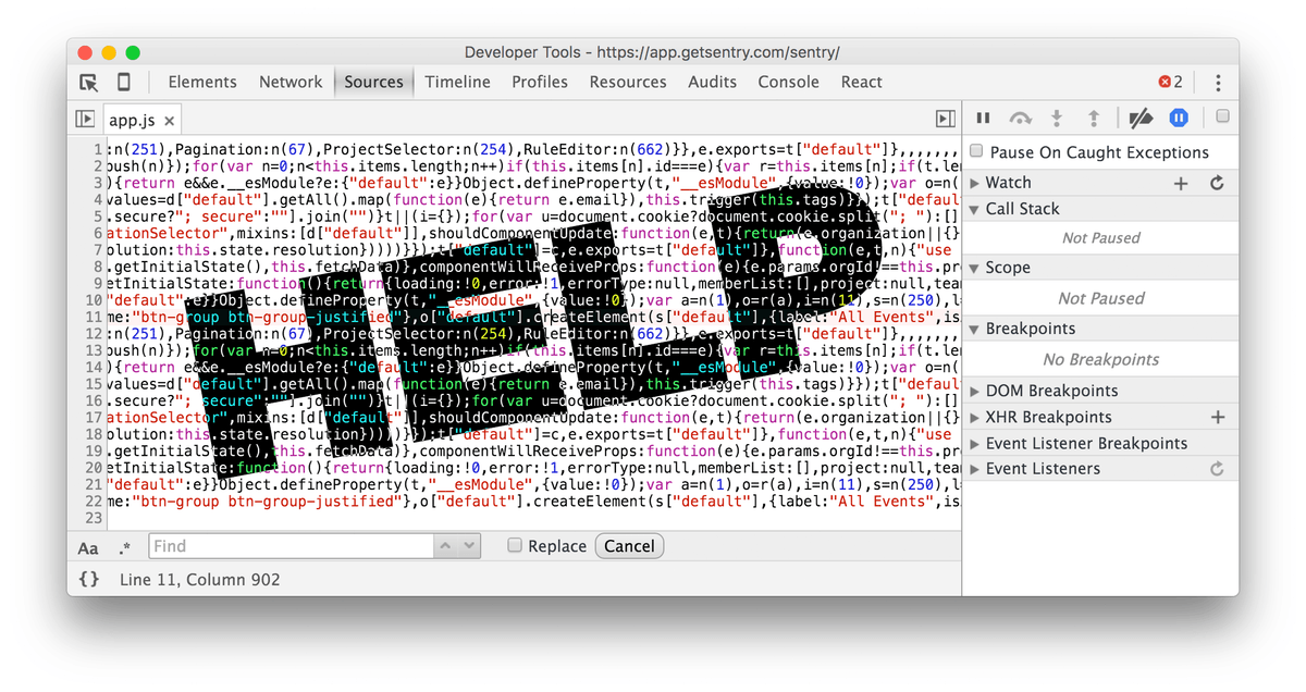 Debuggable JavaScript in Production with Source Maps