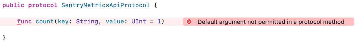 Xcode Build-Time Error Protocol Defaults