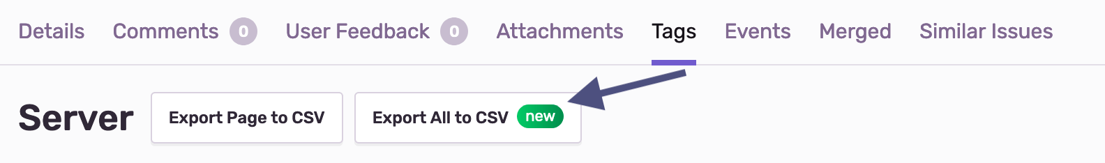 csv tags