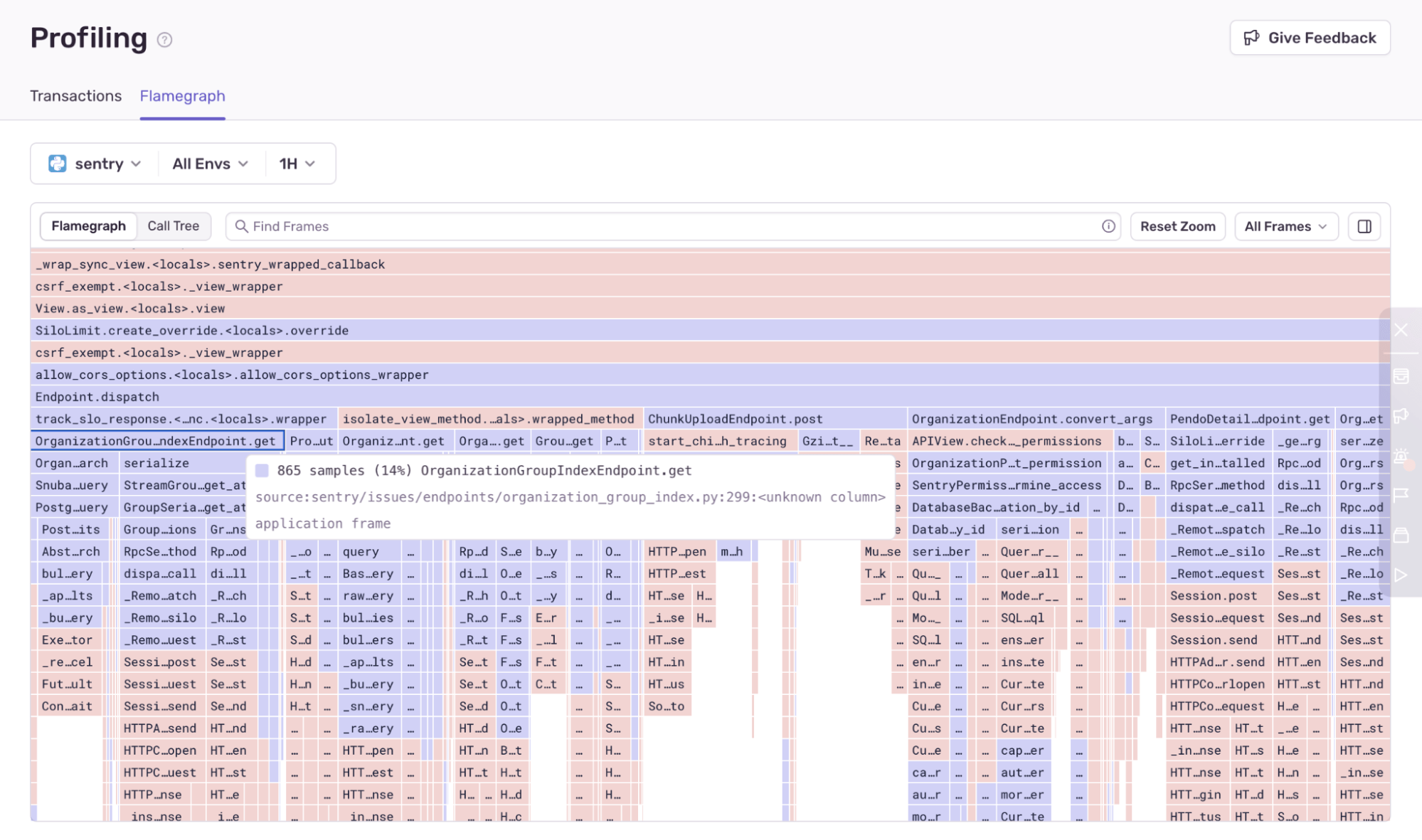 project-level flamegraph