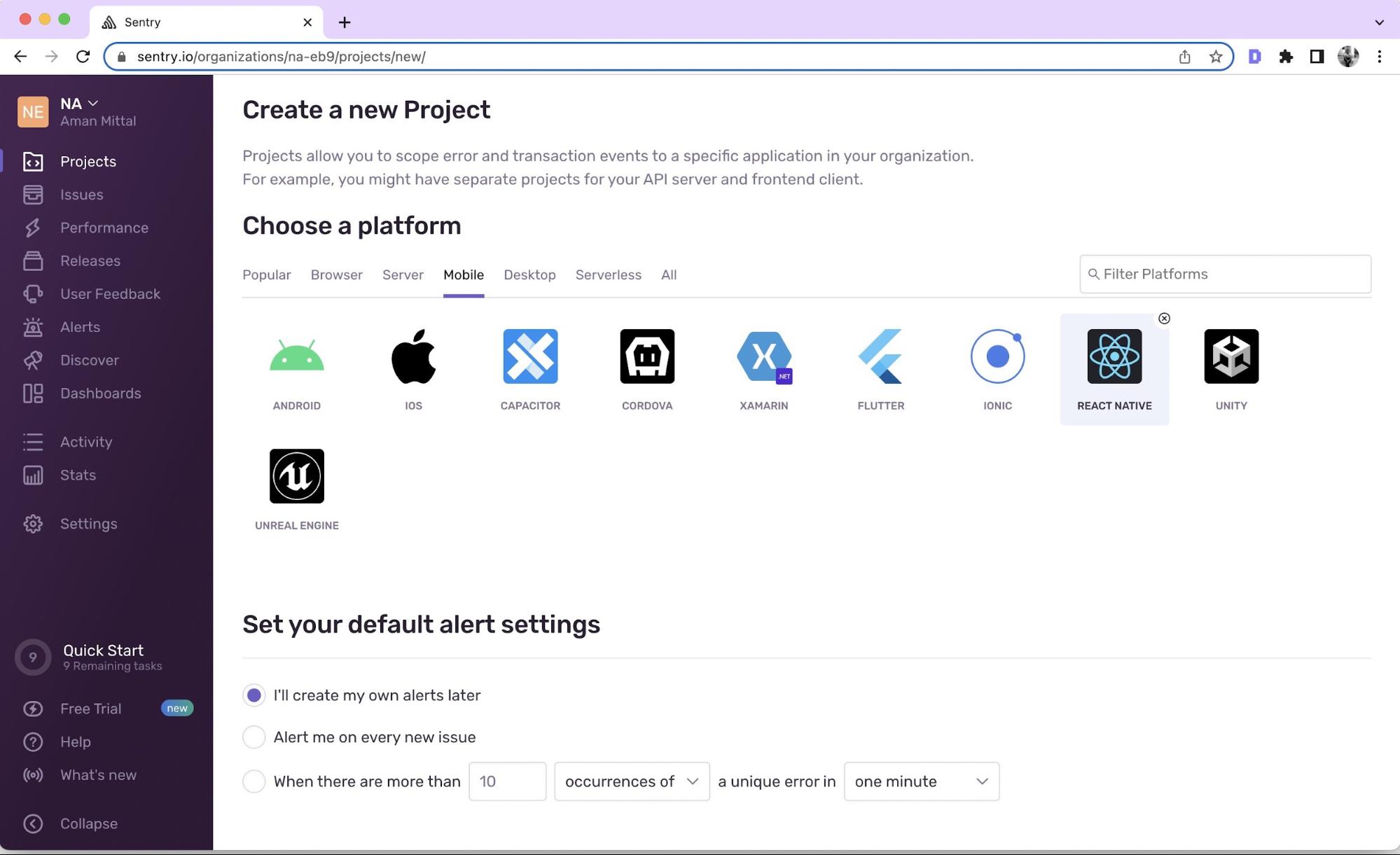 react-native-part-2-aman-sentry-sdk-image6