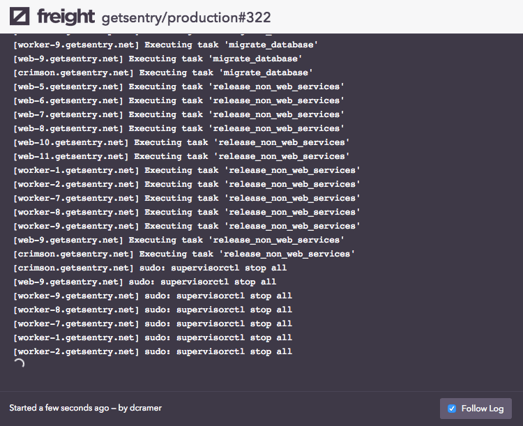 Freight Deploy Log