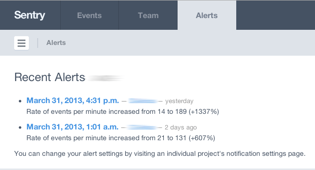 Alerts Beta List