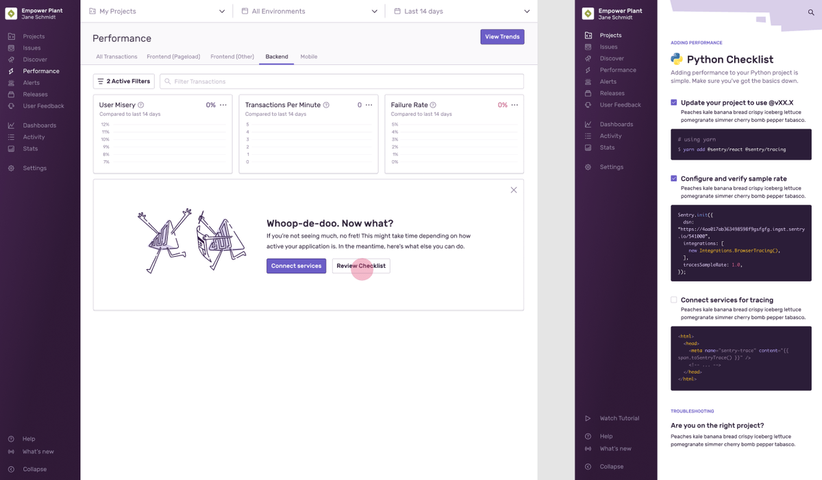 Performance - Checklists