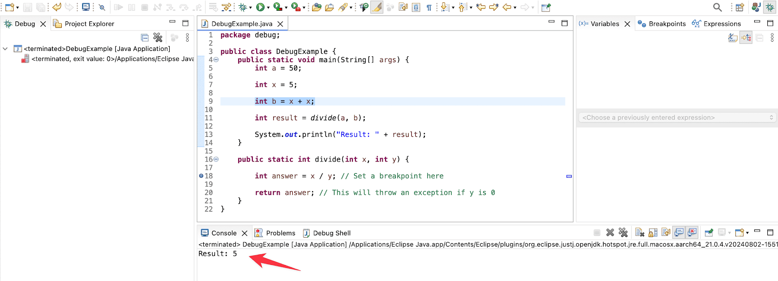 Corrected output after temporary fix