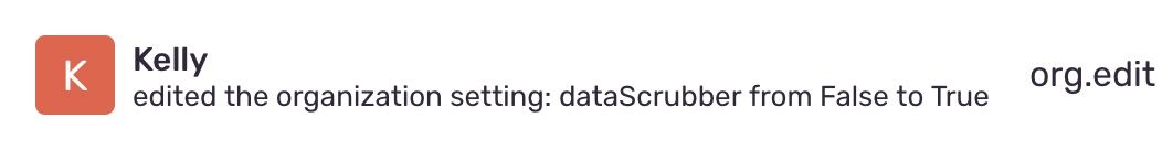 Another audit log example