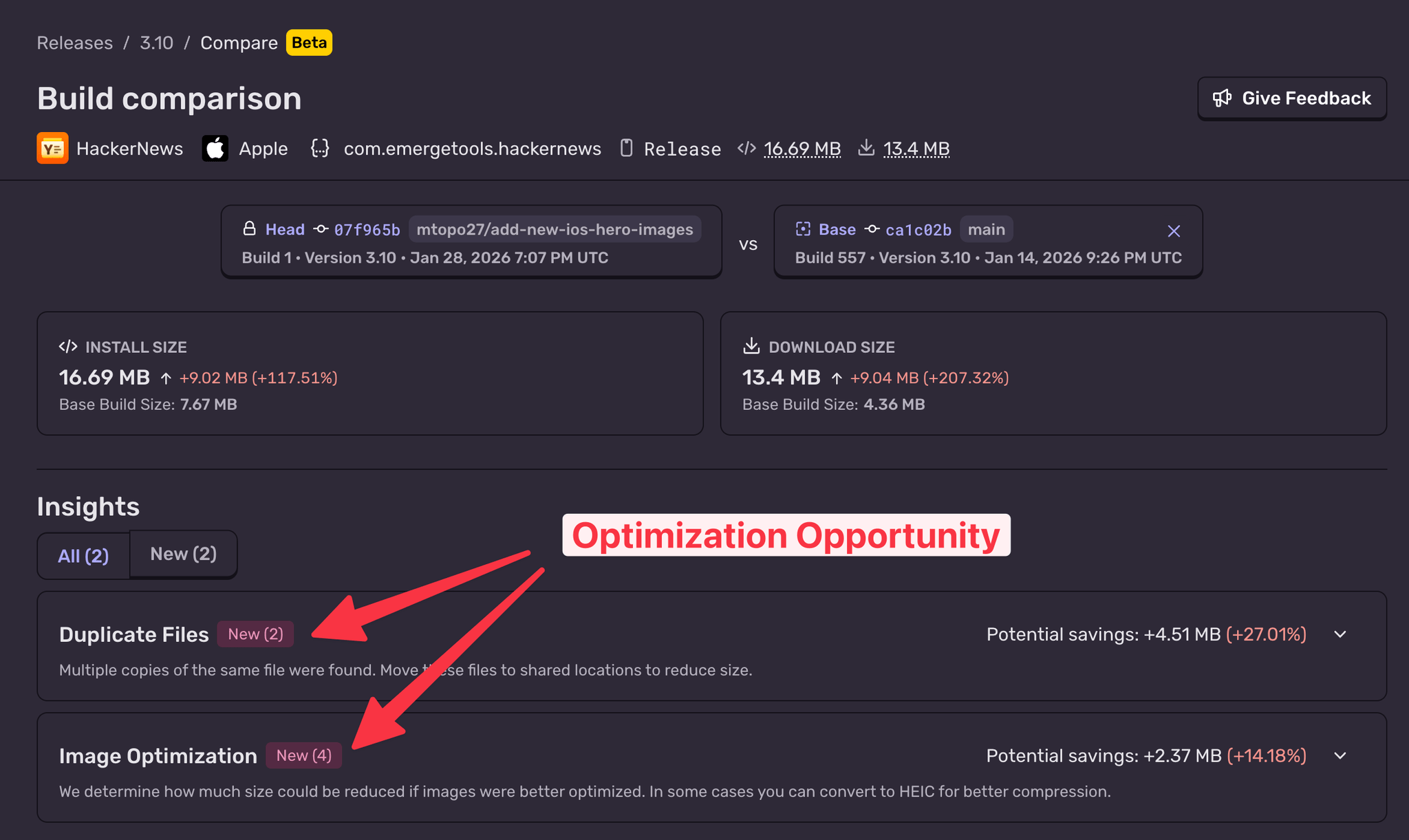  Size Analysis - Build Comparison Blog Image