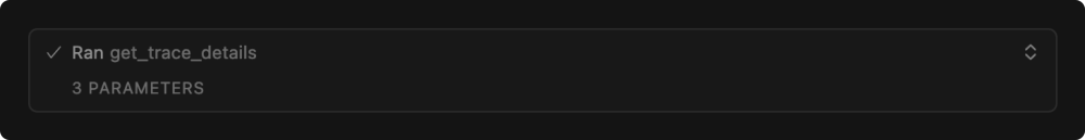 The AI successfully ran the get_trace_details tool to fetch more information for its analysis.