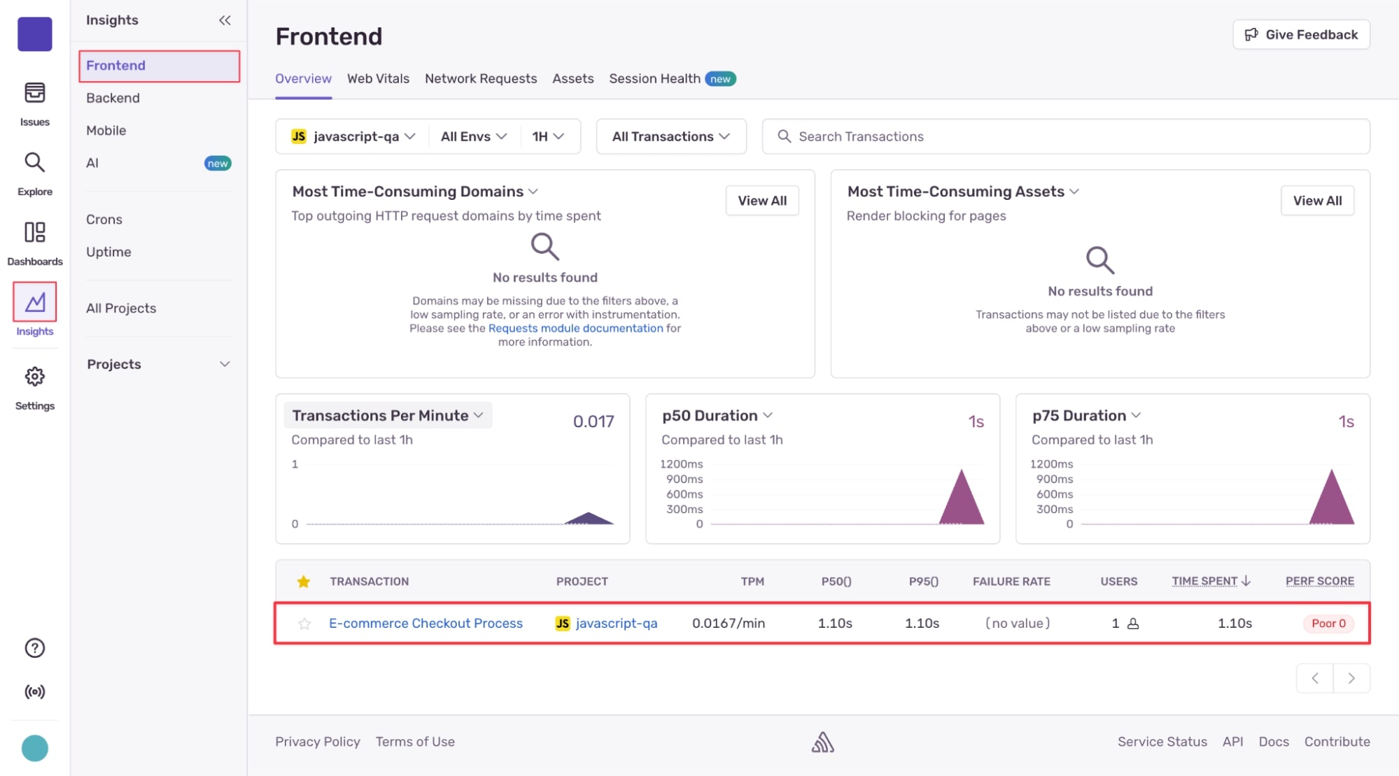 sentry-frontend-dash