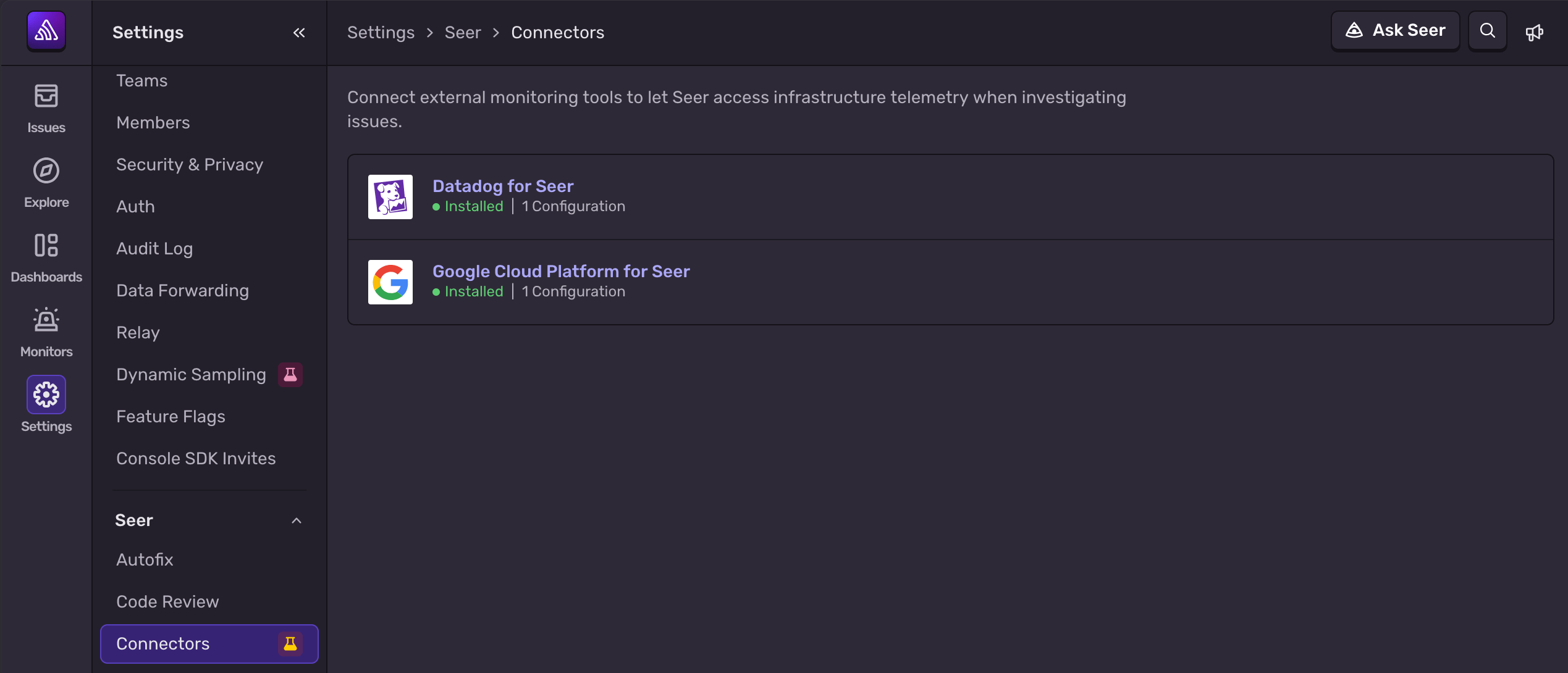 new setup screen for connecting external MCP servers
